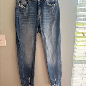 KanCan Light-Mid Blue Distressed Skinny Jeans